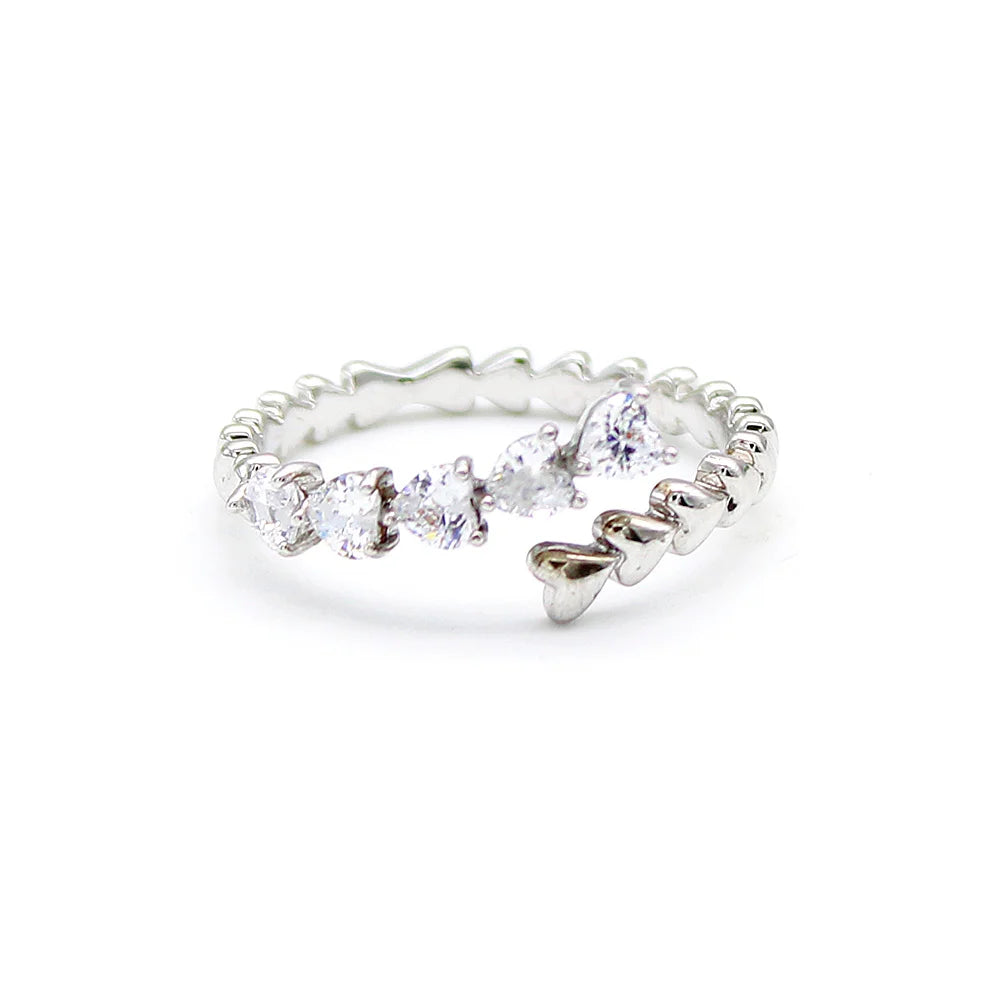 HEART ZIRCON RING