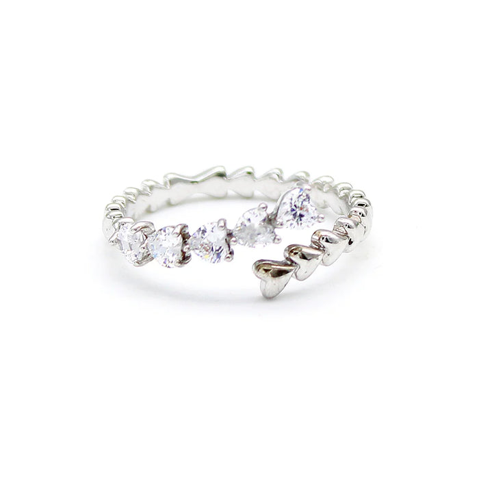 HEART ZIRCON RING