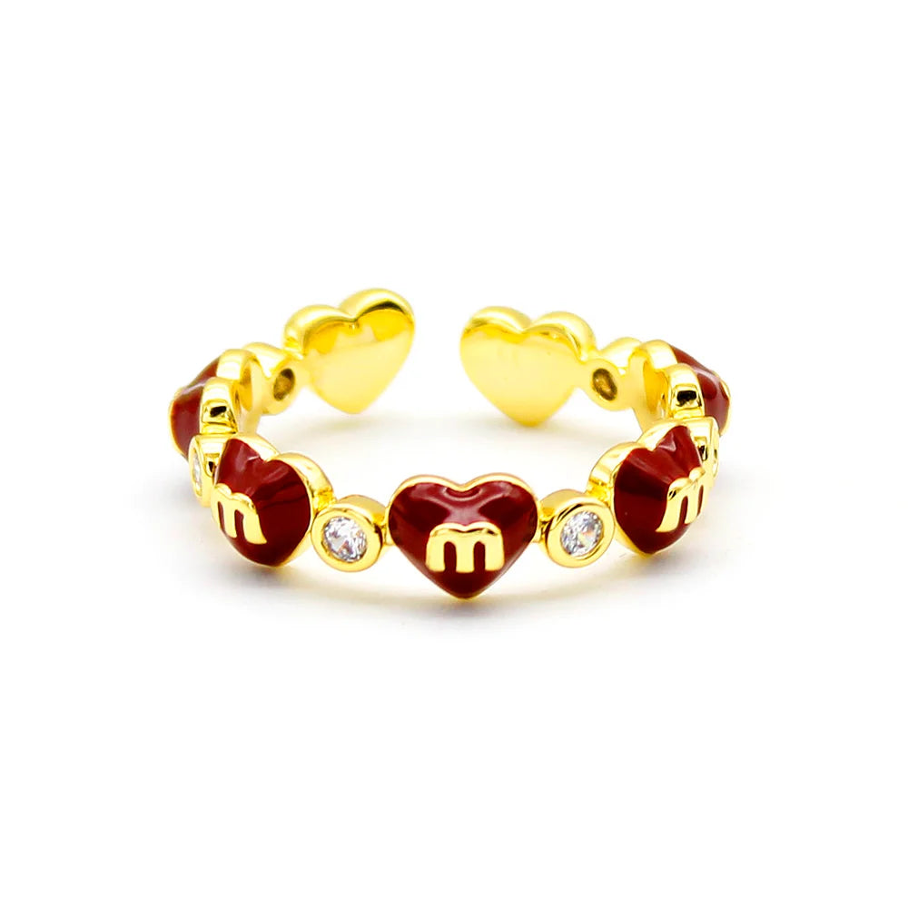 ENAMEL HEART RING