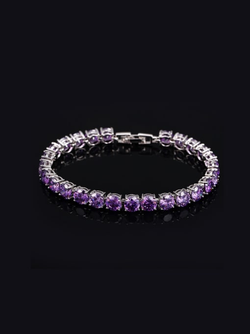 GORGEOUS PURPLE CUBIC ZIRCONIA BRACELET