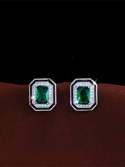 LUXURY GREEN CLUSTER EARRINGS