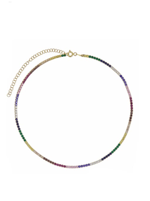 COLORFUL CUBIC ZIRCONIA NECKLACE