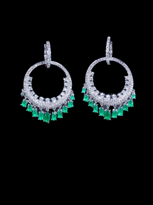 FASHIONABLE PARTY ZIRCONIA EARRINGS
