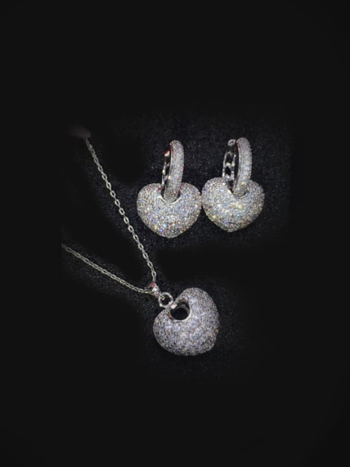 GLAMAROUS HEART PLATINUM SET