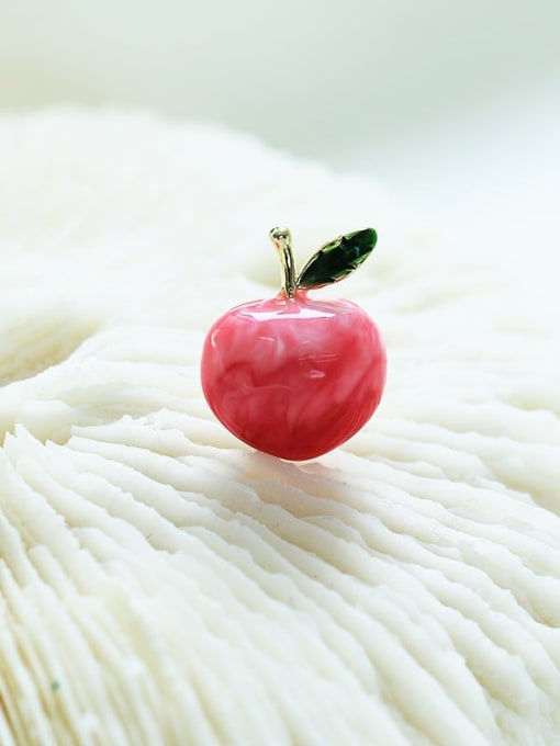 SIMPLE BRASS CHERRY BROOCH