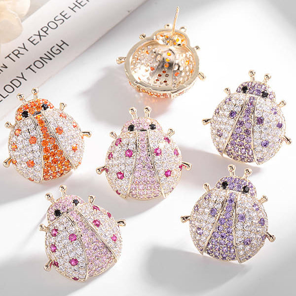 INSECT CUTE EARRINGS (PURPLE)