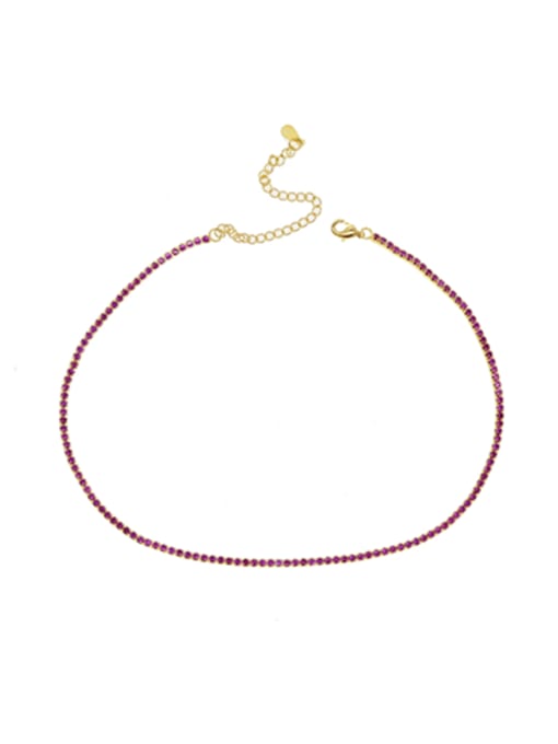 MINIMALIST RED ZIRCONIA NECKLACE