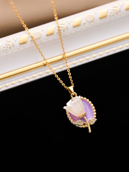 Purple Tulip Necklace