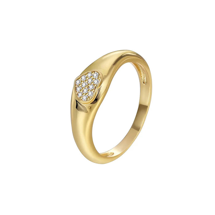 GOLD PLATED HEART RING