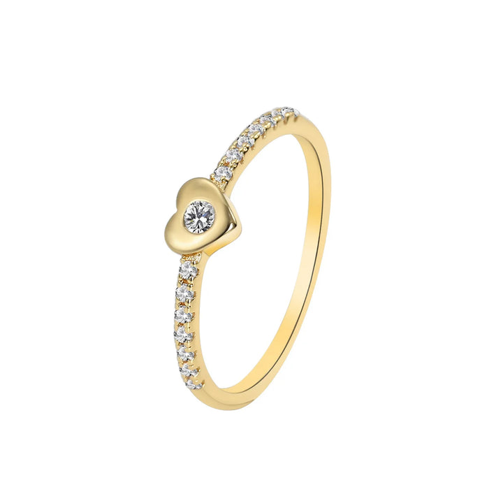 HEART ZIRCON RING