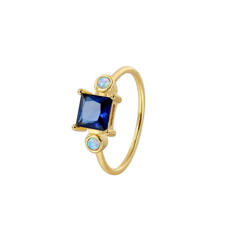 BLUE ZIRCON GOLD RING