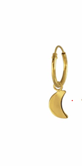 MOON SHAPED TITANIUM STEEL EARRING