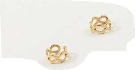 TITANIUM STEEL GOLDEN CLIP EARRINGS