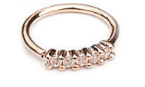 SOPHISTICATED ROSE GOLD NOSE RING 5 STONES