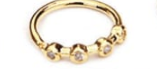 GLAMOROUS GOLDEN NOSE RING 4 STONES
