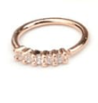 SOPHISTICATED ROSE GOLD NOSE RING 5 STONES