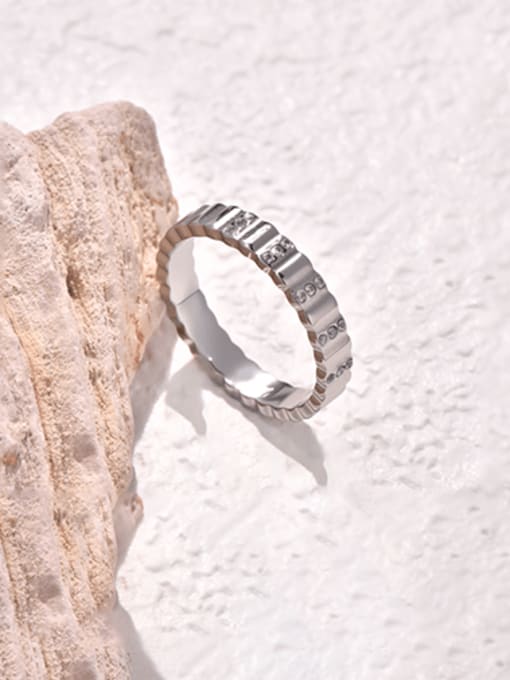 STAINLESS STEEL GEOMETRIC BAND RING