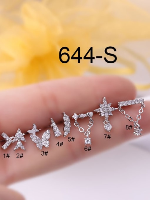 PLATINUM LOCK SINGLE EARRING 8#