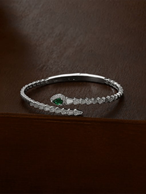 SOPHISTICATED PLATINUM PLATED CUFF BRACELET