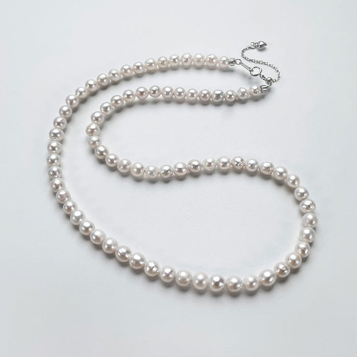 FRESHWATER PEARL WHITE SIMPLE NECKLACE