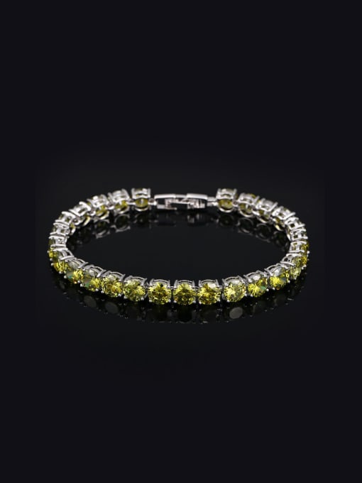 GORGEOUS GREEN CUBIC ZIRCONIA BRACELET