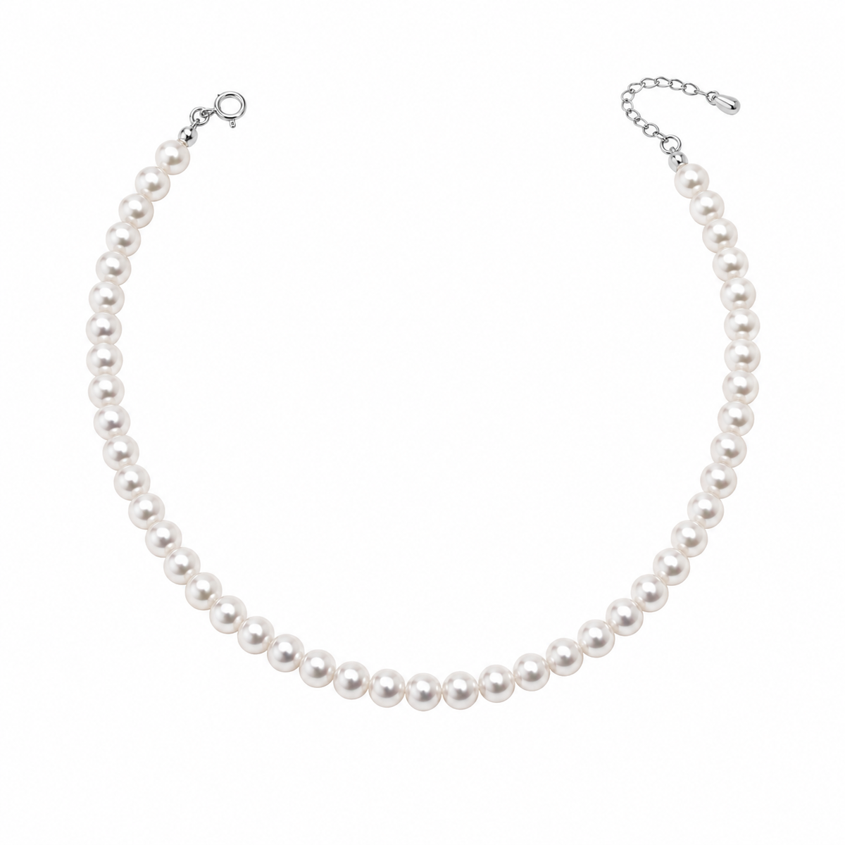 FRESHWATER PEARL WHITE SIMPLE NECKLACE