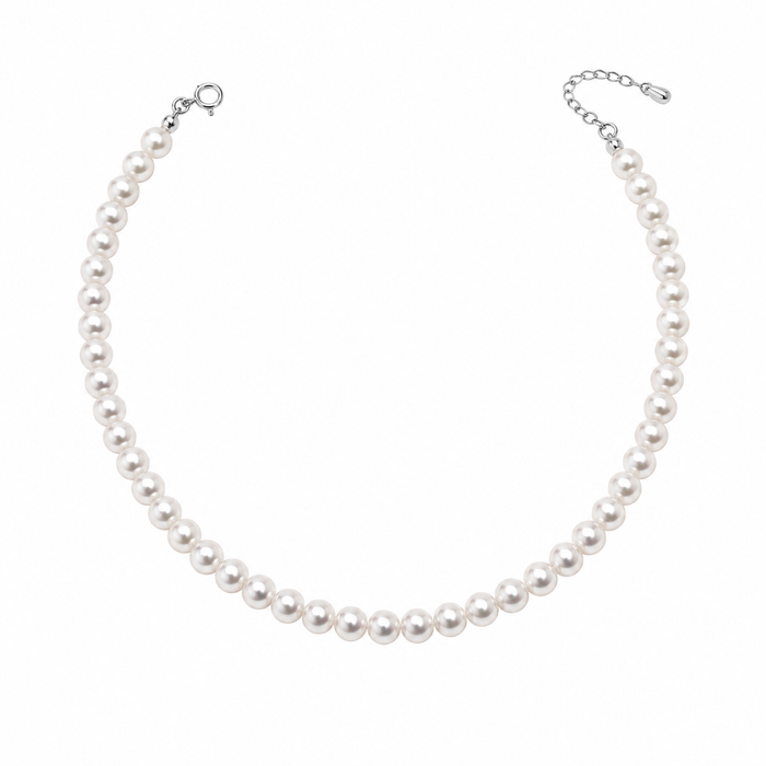 FRESHWATER PEARL WHITE SIMPLE NECKLACE