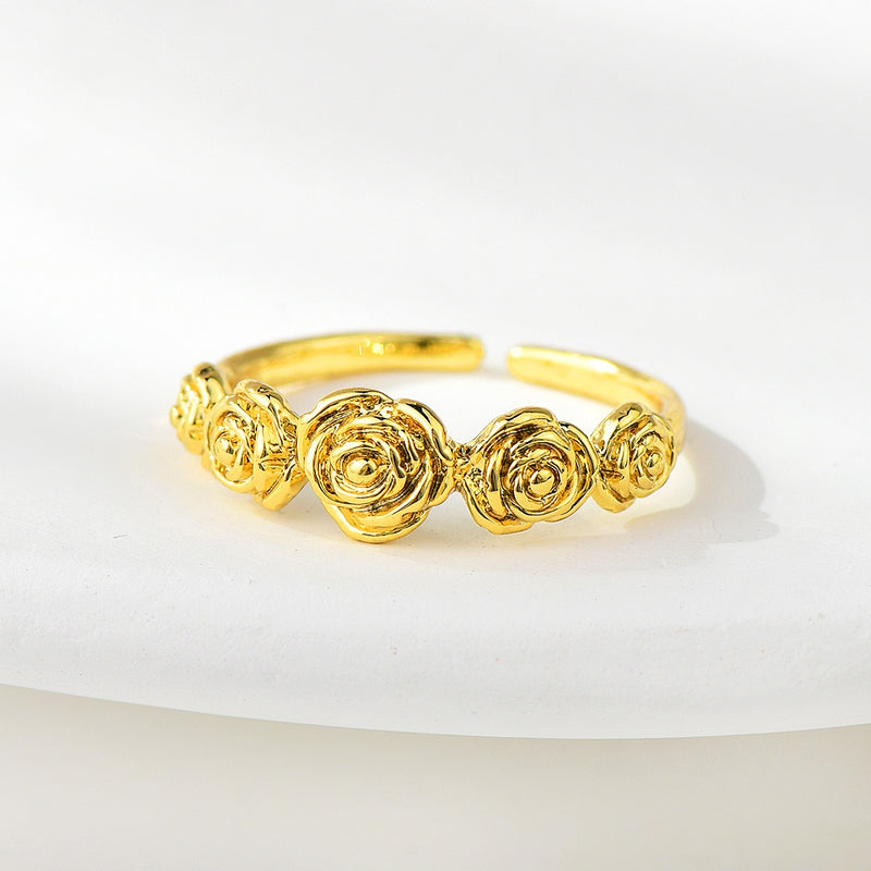 Golden Flowery Ring