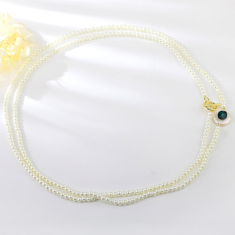 Elegant Dazzling Shell Pearl Necklace