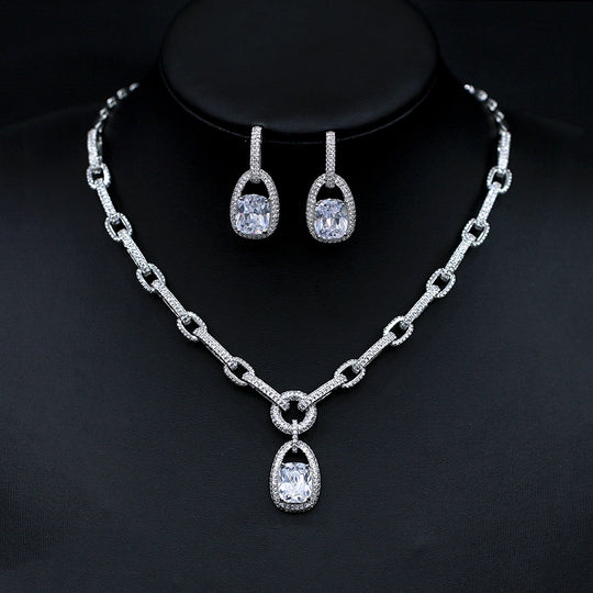 Glamorous Cubic Zirconia Jewelry Set