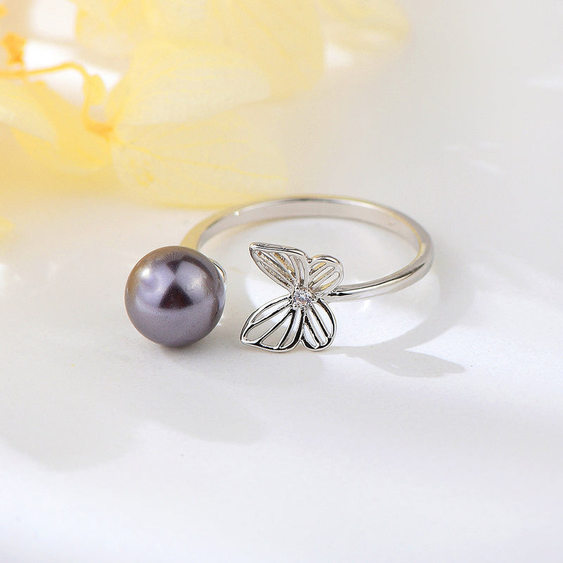 Butterfly Pearl Ring