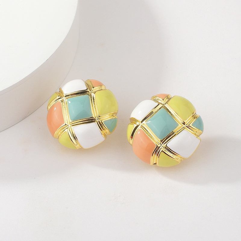 Light - Coloured Enamel Earrings