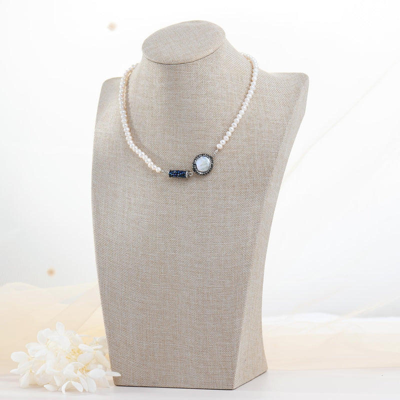 Cute Fresh Water Pearl Necklace Pink