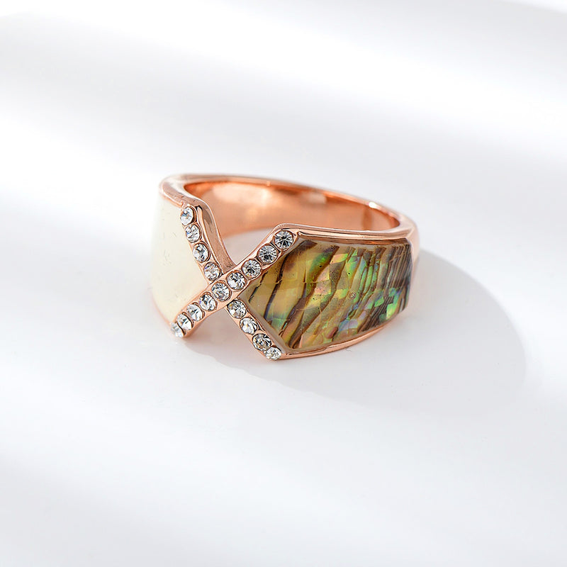 ROSE GOLD PLATED SHELL RING