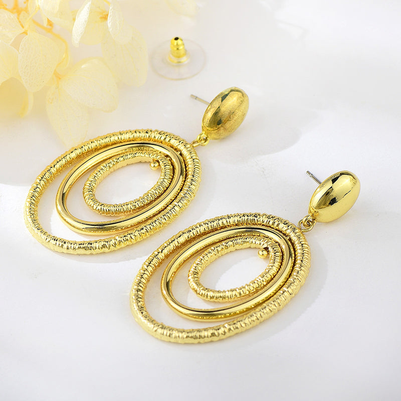 Glamorous Golden Earrings