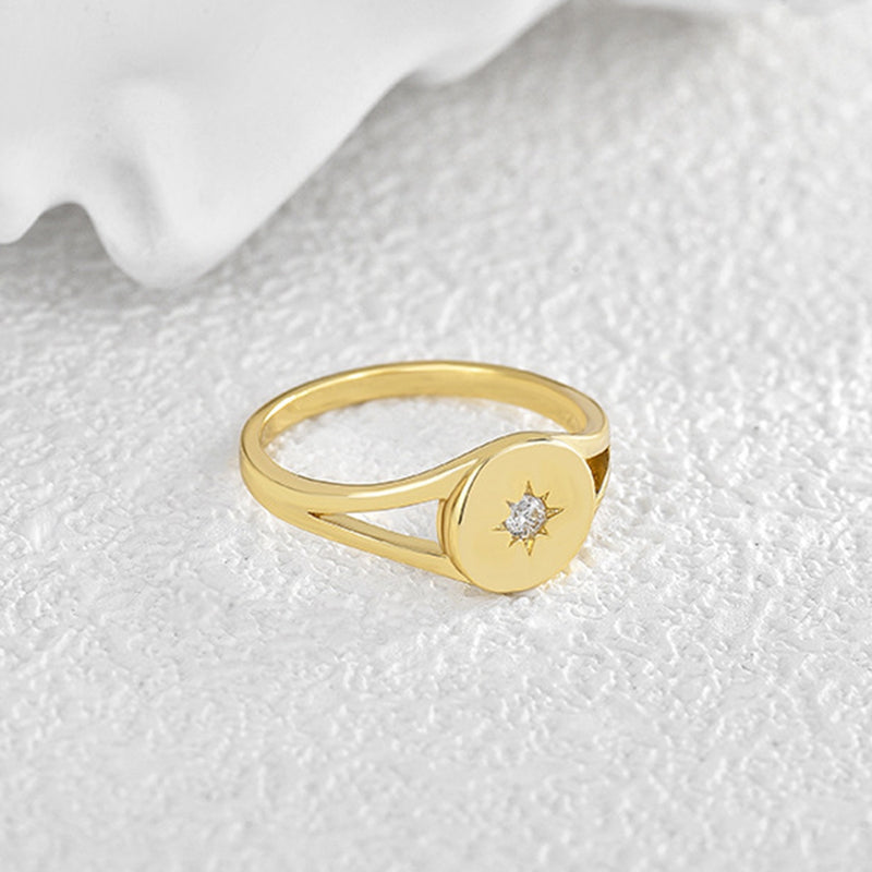 Star gold plated ring