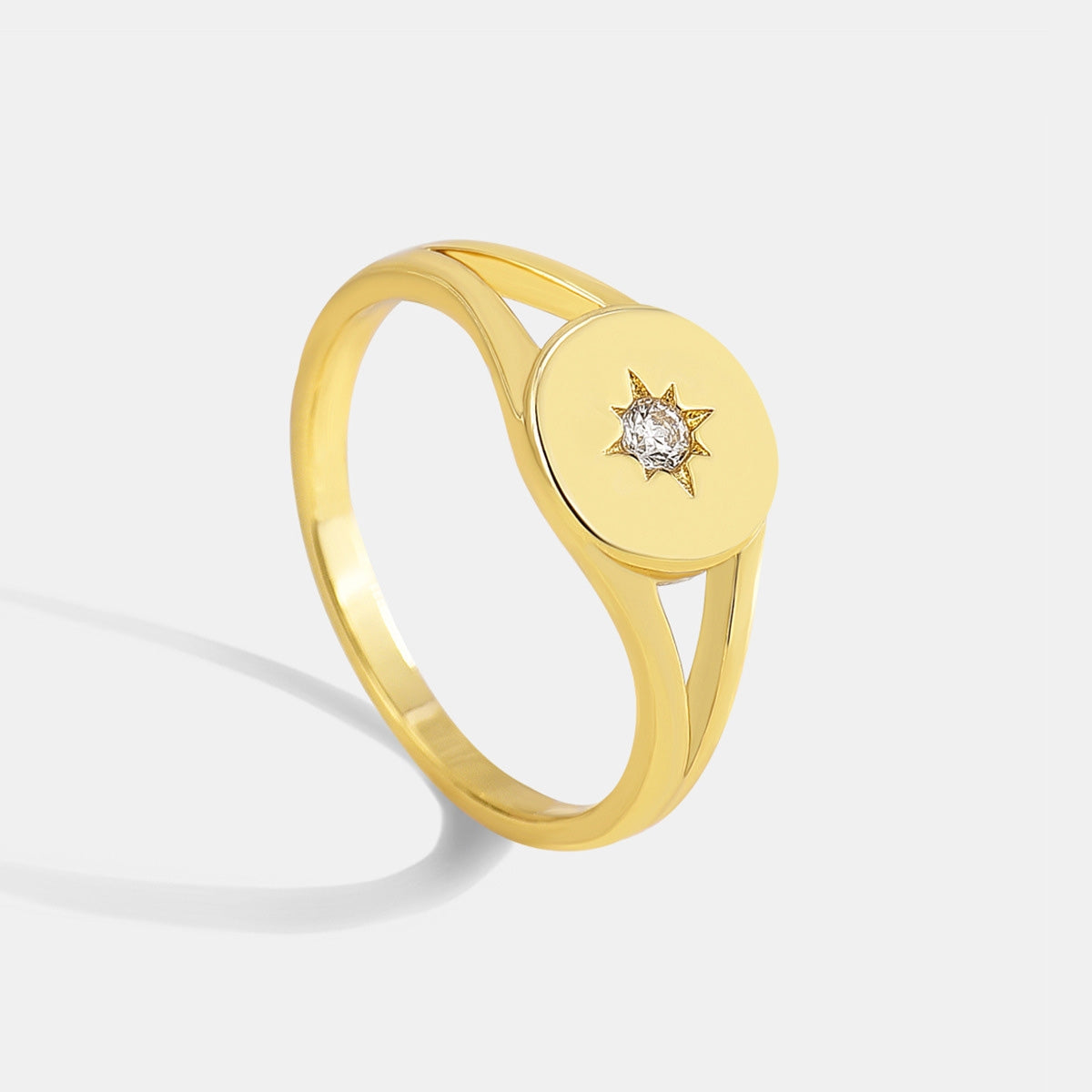 Star gold plated ring