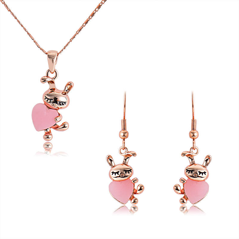 COLIER THE PINK BUNNIES - SET